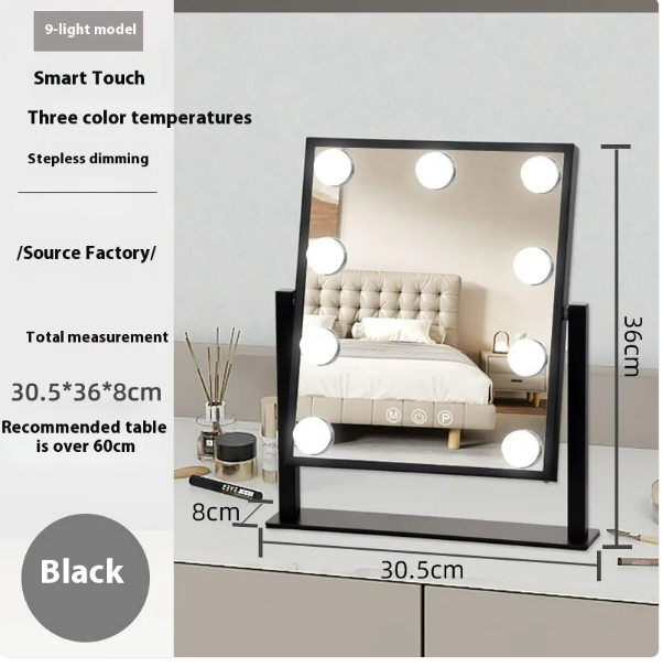 Hollywood Vanity Makeup Mirror- 9-12 lights