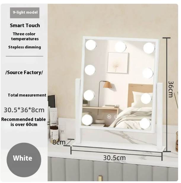 Hollywood Vanity Makeup Mirror- 9-12 lights